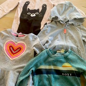 Cozy 4T sweaters and sweatshirts for fall.